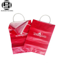 Plastic Hard Loop Hand Promotional Cheap Logo Shopping Bags